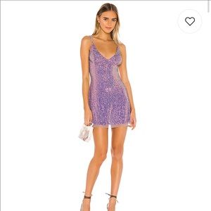 Free People Gold Rush Mini Dress in Lilac